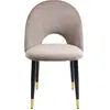 Chaise Iris velours taupe Kare Design TU