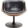 Fauteuil pivotant Club 54cm noyer Kare Design