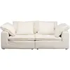 Kare Design Canapé 3 places en polyester tressé crème