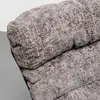 Kare Design Fauteuil et repose-pieds en polyester gris et acier noir