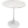 Table Schickeria 80cm effet marbre blanc Kare Design TU