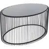 Table basse ovale Wire 60x90cm noire Kare Design TU