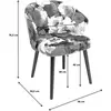 Chaise avec accoudoirs - KARE - Pivoines jaunes - Tissu - Contemporain - Design
