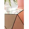 KARE Luxury Table d'appoint, Bois d'ingénierie, Champagne, Ø43cm