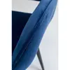 Chaise - KARE - San Francisco - Velours - Bleu - Avec accoudoirs