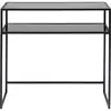 Kare Design Console double plateau verre et métal noir loft