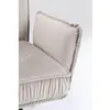Chaise - KARE - Chelsea - Velours gris - Accoudoirs - Design contemporain