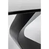 Table à manger - GLORIA - Verre trempé noir 200 cm - Contemporain - Design - 6 places