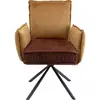 Chaise avec accoudoirs Chelsea marron Kare Design TU