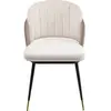 Chaise Hojas velours beige et taupe Kare Design TU