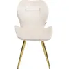 Chaise - Kare Design - Viva - Velours crème et or - Piètement doré - Style rétro