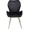 Chaise rétro - Kare Design - Viva - Velours noir et or - Piètement doré - Style vintage