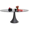 Table Grande Possibilita 180x120cm noire et verre fumé Kare Design TU