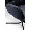 Fauteuil pivotant Oscar velours noir Kare Design
