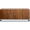 Buffet - KARE - Madeira - Bois sculpté - Acier - 2 portes - Blanc