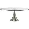 Kare Design Table à manger 8 personnes en verre et aluminium chromé
