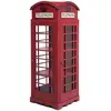 Armoire design cabine téléphonique anglais rouge