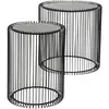 Table d'appoint Wire noir - KARE - 2/Set - Métal - Contemporain - Design