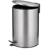 KELA Poubelle de salle de bain Mats - 12 L - 38 cm - Inox - Mat