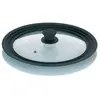 Couvercle en verre silicone KELA - Adaptable 28/30/32 cm - Noir