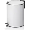 KELA Poubelle de salle de bain Mats - 5 L - Mats - 27cm - Métal - Blanc