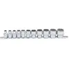 BGS TECHNIC Jeu de Douilles, douze pans 10 mm (3/8") 5/16" - 7/8" 11 pièces