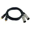 OMNITRONIC Câble adaptateur 2xXLR(M)/2xRCA 1.5m bk - Câbles Adaptateurs