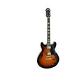 Dimavery SA-610 SA-610 guitare électrique semi-acoustique vintage sunb...