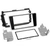 ACV Kit Support Autoradio Compatible Avec Nissan Micra - Noir Brillant Contour Argent