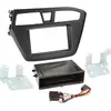 ADNAUTO Kit Facade 2DIN compatible avec Hyundai i20 ap14 Avec vide poche Induction Qi Noir