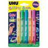 UHU GLITTER GLUE Glow in the dark 5x10ml