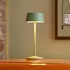 Sigor Lampe à poser rechargeable LED Facetta, verte, hauteur 22 cm, mé...