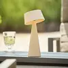 Sigor Lampe à poser LED rechargeable Solino, beige, solaire/USB, 26 cm...