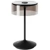 Sigor Lampe de table LED rechargeable Numotion, noir, verre, IP54, intensité variable
