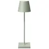 Sigor Lampe de table LED rechargeable Nuindie, USB-C, vert sauge, IP54...