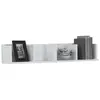 3S. x Home Étagère murale horizontale 4 compartiments blanc CLEO