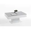FMD Table basse Gris béton et blanc