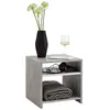 VidaXL FMD Table basse avec étagère Gris béton et blanc