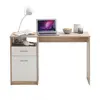 PARIS PRIX FMD Bureau avec 1 tiroir 123 x 50 x 76,5 cm Chêne et blanc