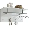 FMD Porte-manteau mural 72x29,3x34,5 cm Blanc