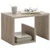 3S. x Home Maisonetstyles Bout De Canapé Avec Range Revues 59x36x38 Cm Chêne Grisé