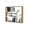 3S. x Home FMD Étagère murale avec 9 compartiments Chêne antique et blanc TU