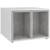 VidaXL FMD Table basse avec 2 tables d'appoint 67,5x67,5x50 cm Blanc et béton