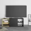 Calicosy FMD Meuble TV avec 2 compartiments ouverts 133,5x39,9x49,2 cm TU