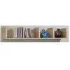 FMD Étagère murale avec 4 compartiments 92x17x16,5 cm Chêne