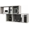 FMD nora etagere murale - 100 x 19, 5 x 53 cm - chene sable anthracite