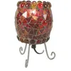 Näve Lampe à poser Enya avec mosaïque de verre rouge
