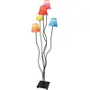 Näve Lampadaire en tissu Colori à 5 lampes, coloré