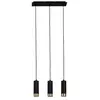 Näve Suspension Fridu, noire, à 3 lampes, linéaire