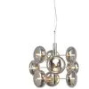 Näve Suspension Explosion à 9 lampes, chromé/gris fumée